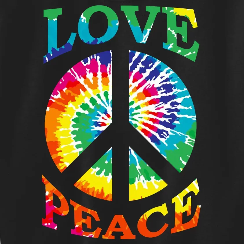 Peace Sign Love Retro 60S 70S Tie Dye Hippie Costume Kids Sweatshirt