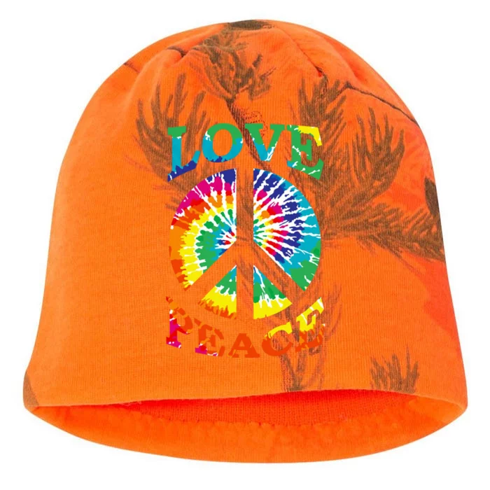 Peace Sign Love Retro 60S 70S Tie Dye Hippie Costume Kati - Camo Knit Beanie