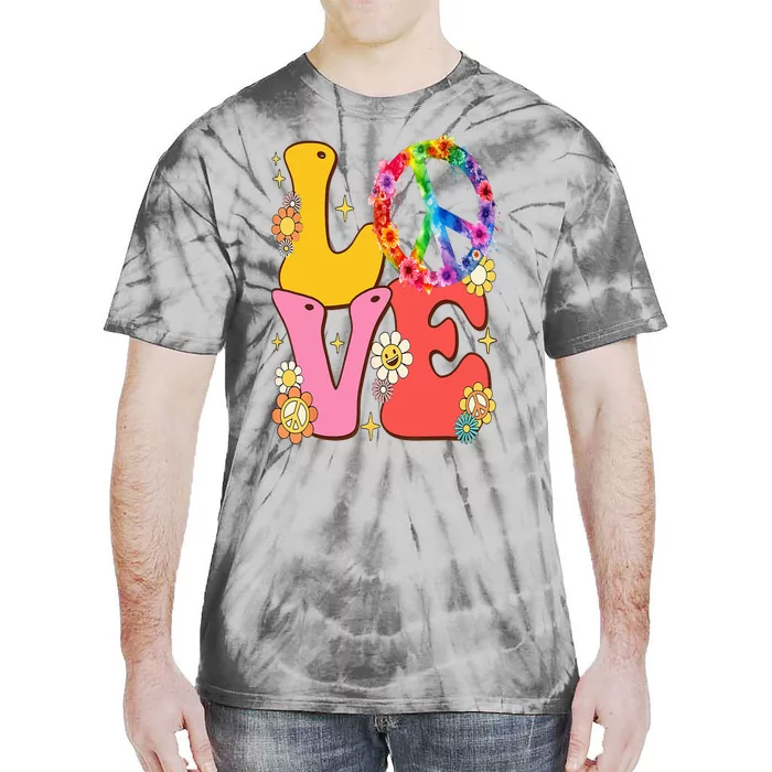 PEACE SIGN LOVE 60s 70s Tie Dye Hippie Costume Tie-Dye T-Shirt