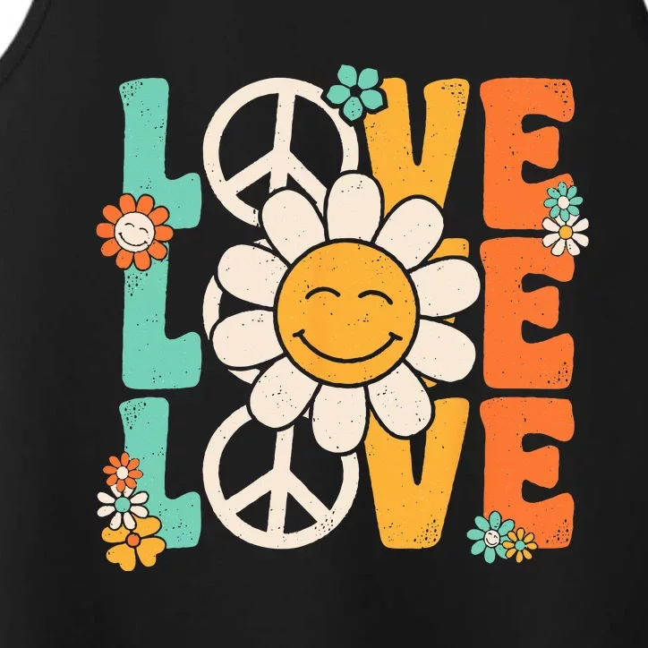 Peace Sign Love 60s 70s 80s Costume Groovy Theme Party Performance Tank