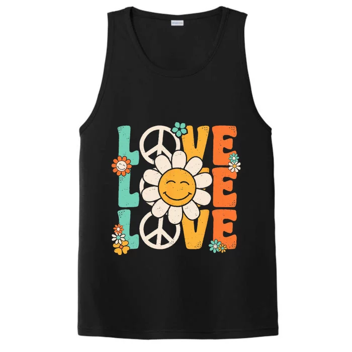 Peace Sign Love 60s 70s 80s Costume Groovy Theme Party Performance Tank