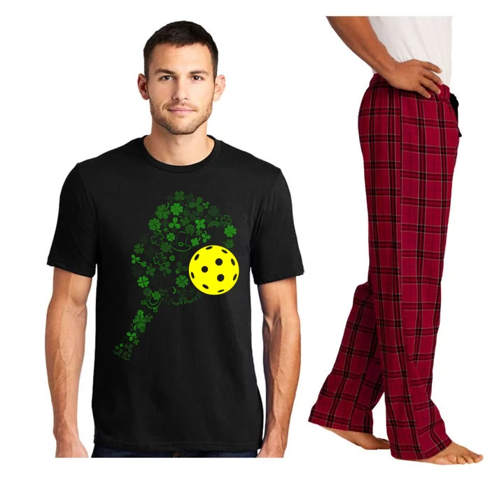 Pickleball Shamrock Leaf St Patrick Day Pickleball Player Pajama Set