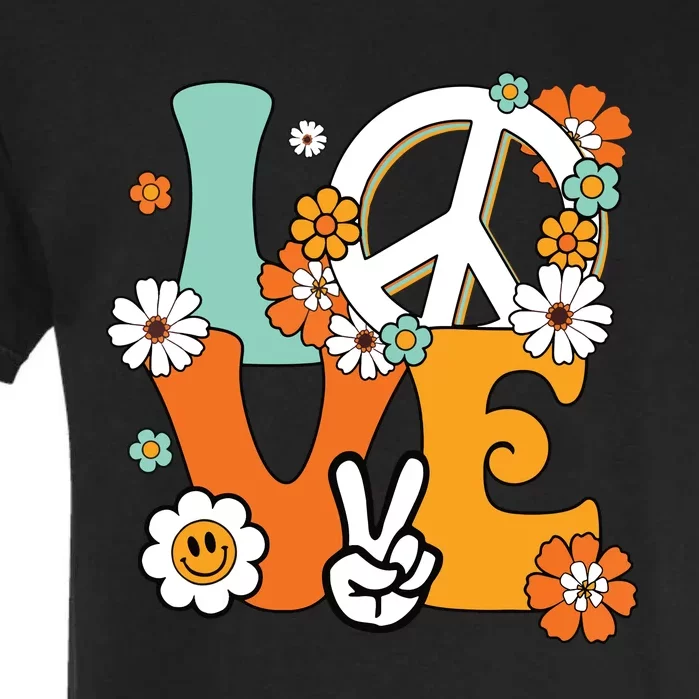 Peace Sign Love 60s 70s Tie Dye Hippie Costume Garment-Dyed Heavyweight T-Shirt