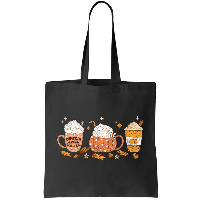 Pumpkin Spice Latte Fall Vibes Autumn Pumpkin Spice Coffee Tote Bag