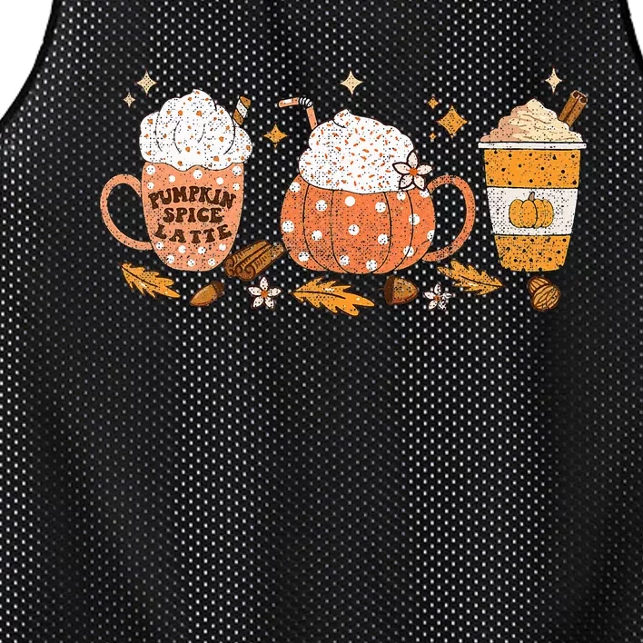 Pumpkin Spice Latte Fall Vibes Autumn Pumpkin Spice Coffee Mesh Reversible Basketball Jersey Tank