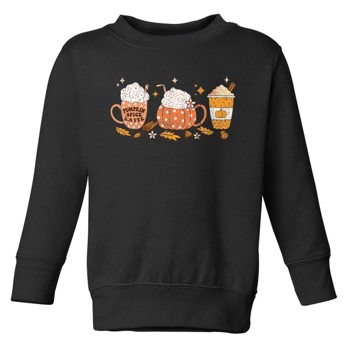 Pumpkin Spice Latte Fall Vibes Autumn Pumpkin Spice Coffee Toddler Sweatshirt