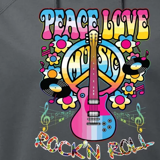 Peace Sign Love 60s 70s Tie Dye Hippie Costume Performance Fleece Hoodie