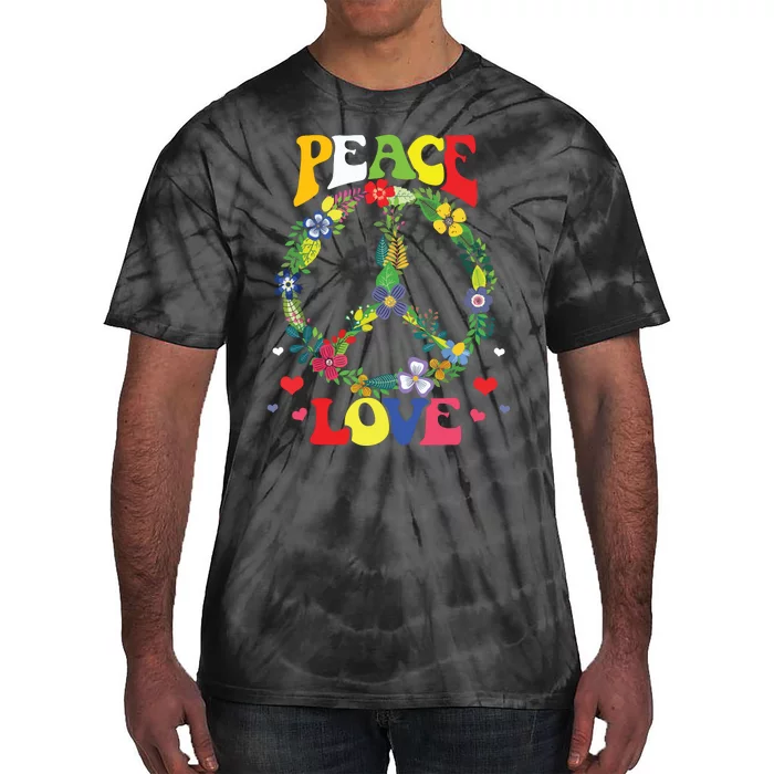 Peace Sign Love 60s 70s Tie Dye Hippie Costume Tie-Dye T-Shirt