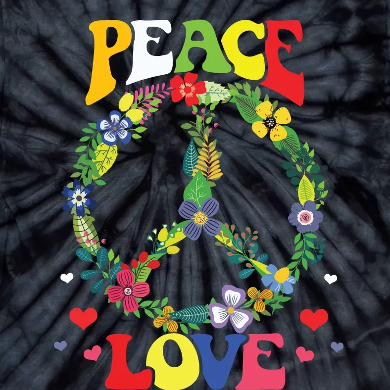 Peace Sign Love 60s 70s Tie Dye Hippie Costume Tie-Dye T-Shirt