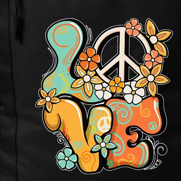 Peace Sign Love 60s 70s Costume Groovy Hippie Theme Party Daily Commute Backpack