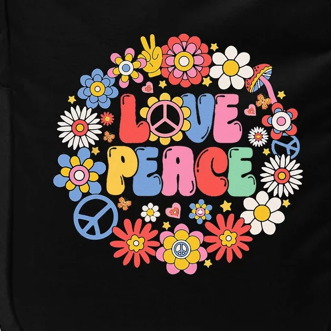 Peace Sign Love 60s 70s Love Peace Hippie Costume Impact Tech Backpack