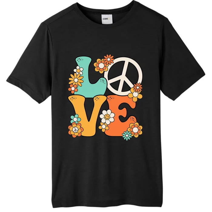 Peace Sign Love 60s 70s Costume Groovy Theme Party ChromaSoft Performance T-Shirt