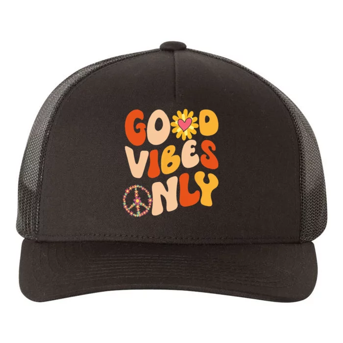 PEACE SIGN LOVE 60s 70s Tie Dye Hippie Halloween Costume Yupoong Adult 5-Panel Trucker Hat