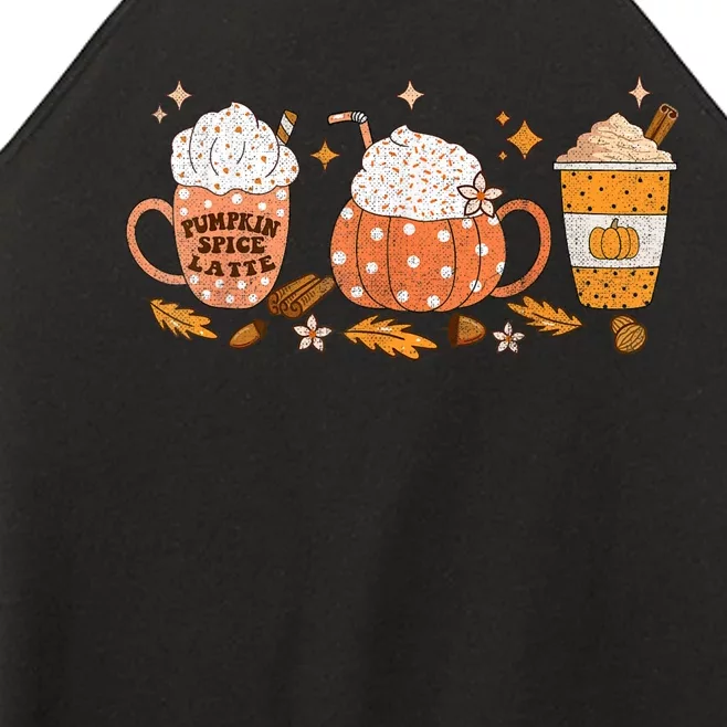 Pumpkin Spice Latte Fall Vibes Autumn Pumpkin Spice Coffee Women’s Perfect Tri Rocker Tank