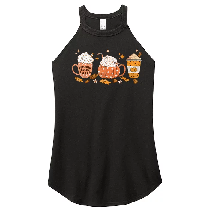 Pumpkin Spice Latte Fall Vibes Autumn Pumpkin Spice Coffee Women’s Perfect Tri Rocker Tank