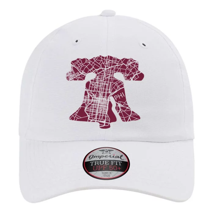 Philadelphia Street Map Liberty Bell Vintage Maroon P.Hilly The Original Performance Cap