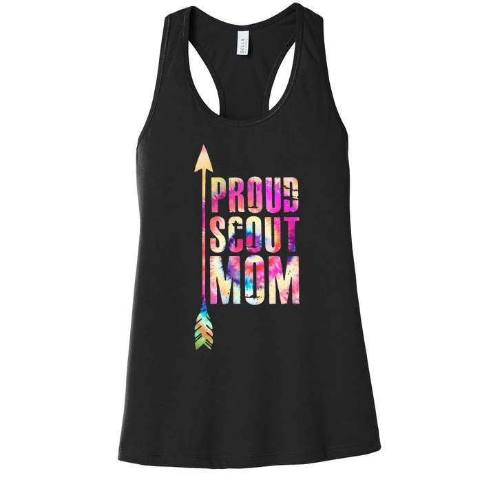 Proud Scout Mom Parent Mother Of Club Women's Racerback Tank