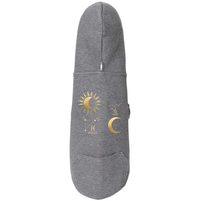 Pisces Sunvirgo Moon Zodiac Meaningful Gift Doggie 3-End Fleece Hoodie