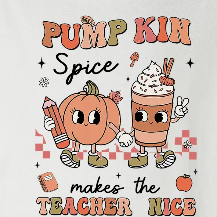 Pumpkin Spice Makes Teacher Nice Retro Teacher Thanksgiving Toddler Long Sleeve Shirt