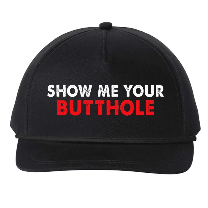 Party Show Me Your Butthole Snapback Five-Panel Rope Hat