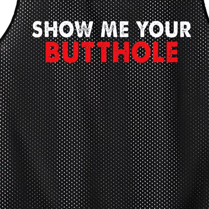 Party Show Me Your Butthole Mesh Reversible Basketball Jersey Tank