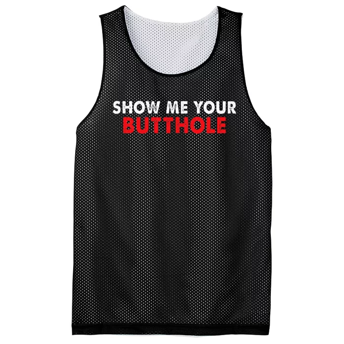 Party Show Me Your Butthole Mesh Reversible Basketball Jersey Tank