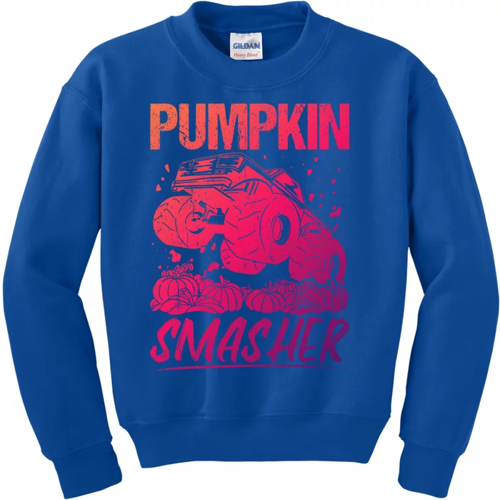 Pumpkin Smasher Monster Truck Pumpkin Halloween Party Great Gift Kids Sweatshirt