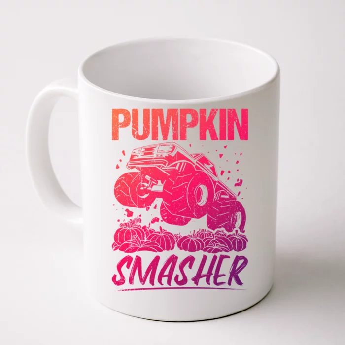 Pumpkin Smasher Monster Truck Pumpkin Halloween Party Great Gift Front & Back Coffee Mug