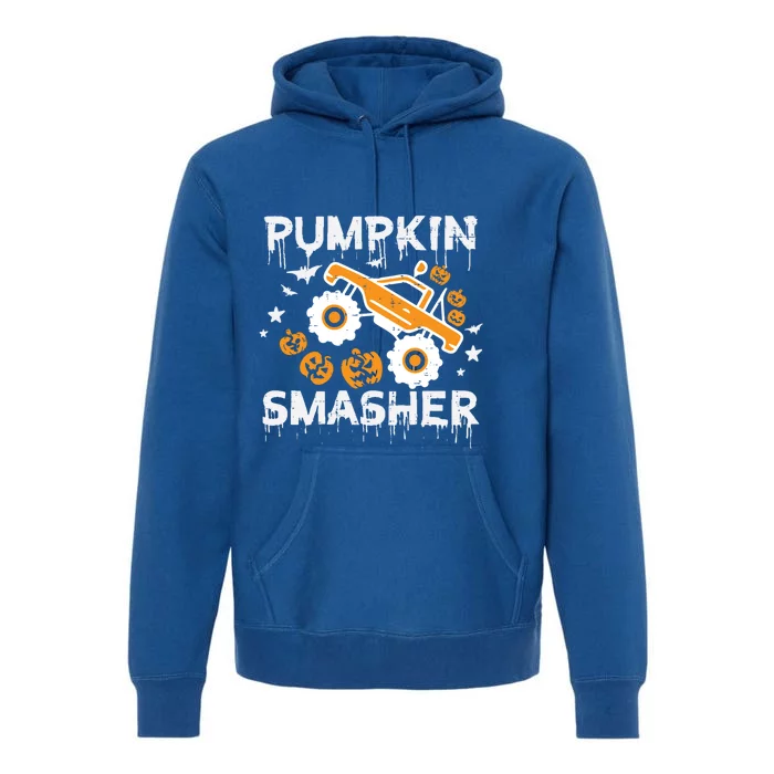 Pumpkin Smasher Monster Truck Halloween Gift Premium Hoodie