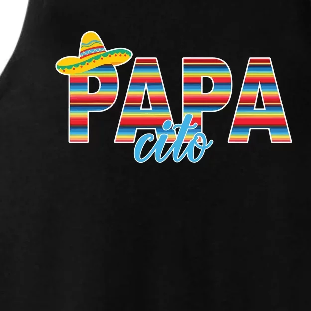 Papacito Serape Mexican Sombrero Cinco De Mayo Ladies Tri-Blend Wicking Tank