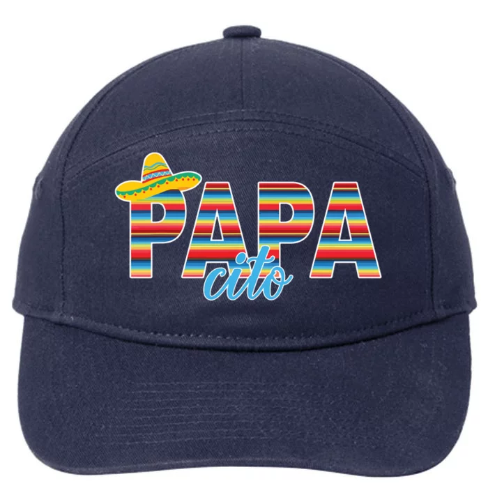 Papacito Serape Mexican Sombrero Cinco De Mayo 7-Panel Snapback Hat