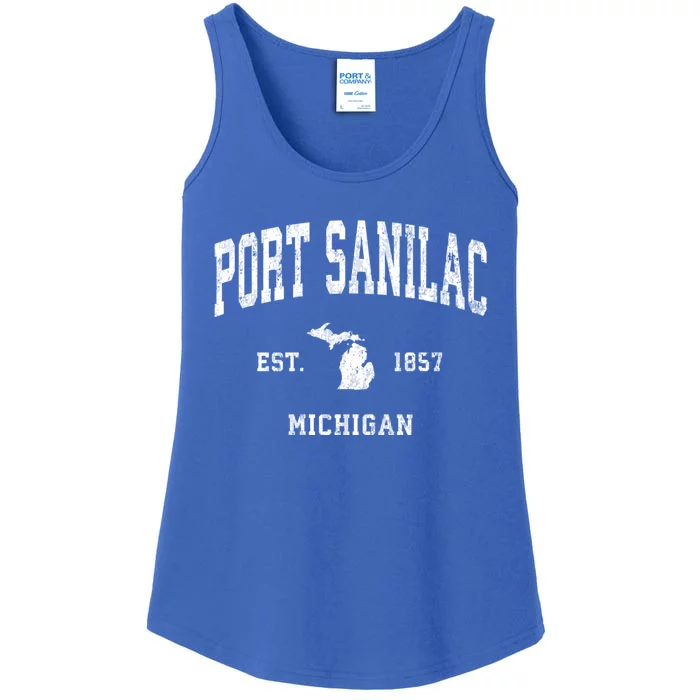 Port Sanilac Michigan Mi Vintage Athletic Ladies Essential Tank