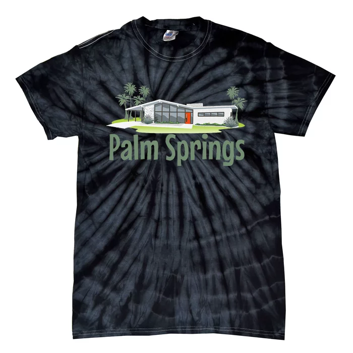 Palm Springs Mid Century Modern House Tie-Dye T-Shirt