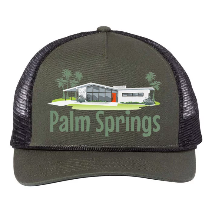 Palm Springs Mid Century Modern House Retro Rope Trucker Hat Cap