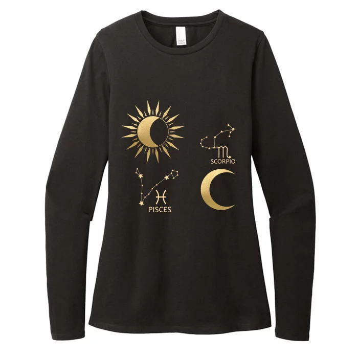 Pisces Sunscorpio Moon Zodiac Gift Womens CVC Long Sleeve Shirt