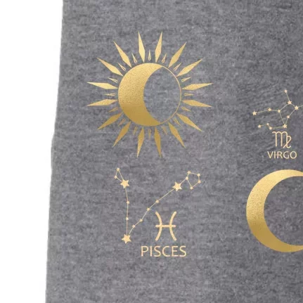 Pisces Sunvirgo Moon Zodiac Gift Doggie 3-End Fleece Hoodie