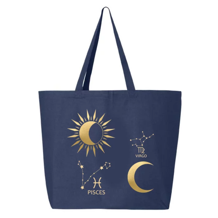 Pisces Sunvirgo Moon Zodiac Gift 25L Jumbo Tote