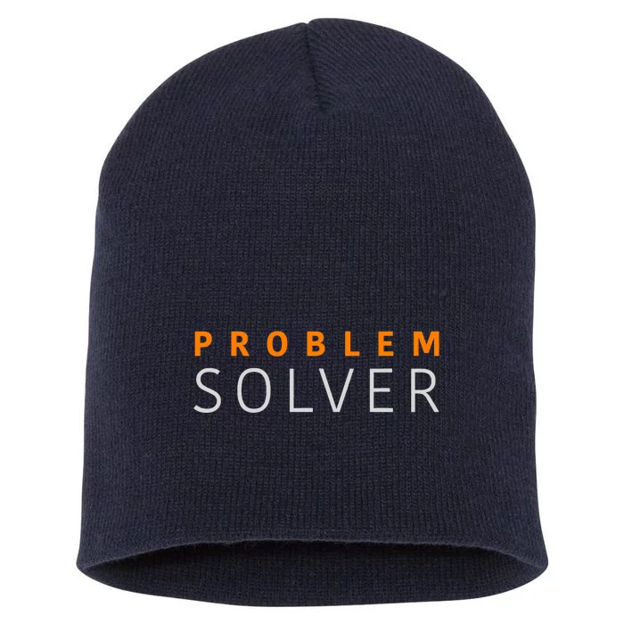 Problem SOLVER Mood Top Confident Positive Attitude Quote Short Acrylic Beanie