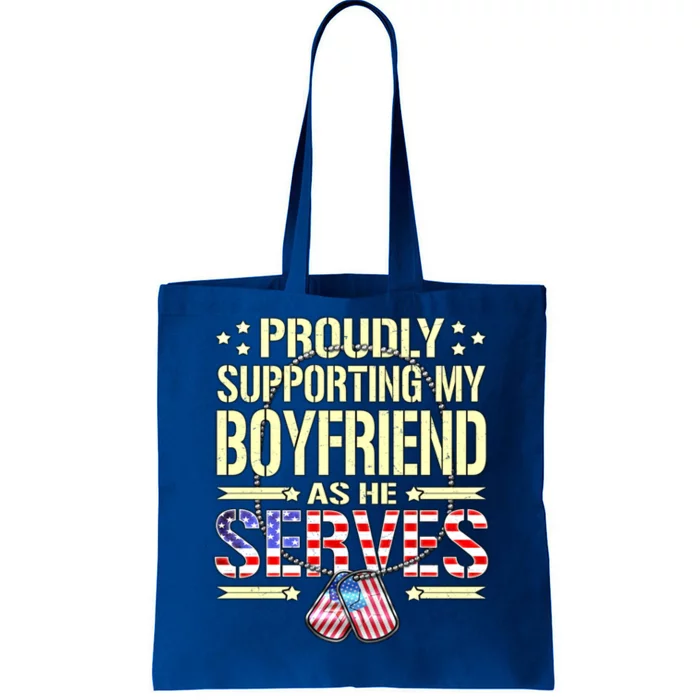 Proudly Supporting My Friend As He Serves Army Friend Great Gift Tote Bag