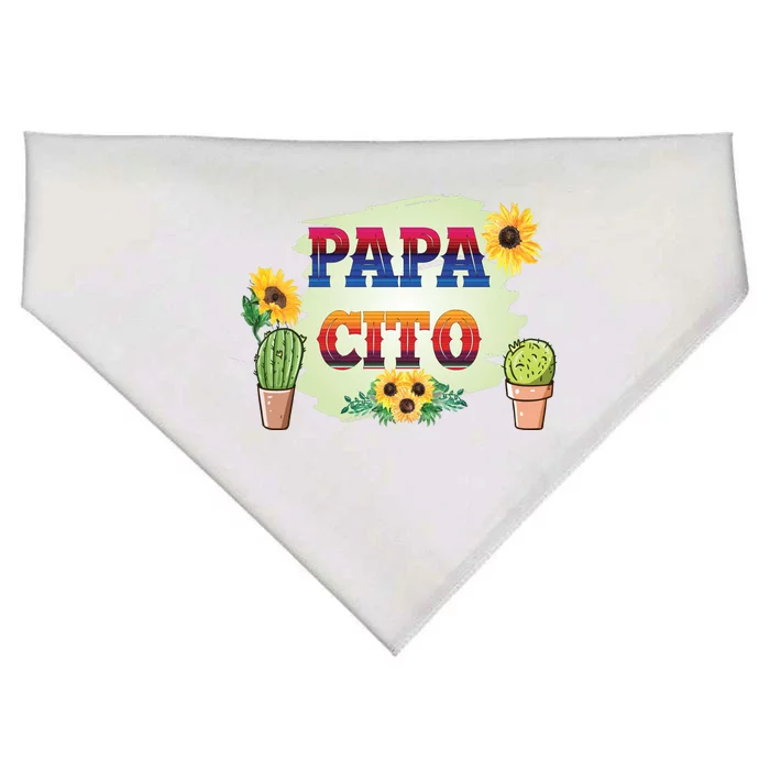 Papacito Serape Mexican Sombrero Cinco De Mayo USA-Made Doggie Bandana