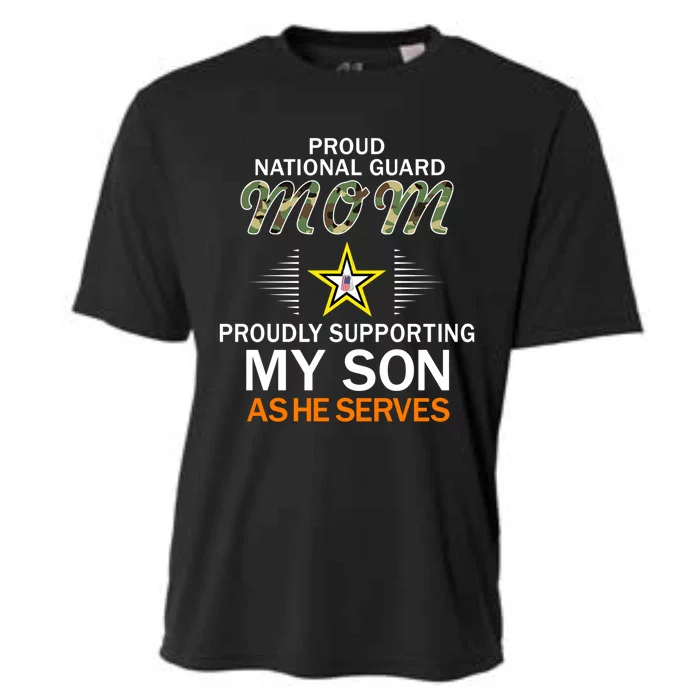 Proudly Supporting My Sonmeaningful Giftproud National Guard Mom Army Gift Cooling Performance Crew T-Shirt