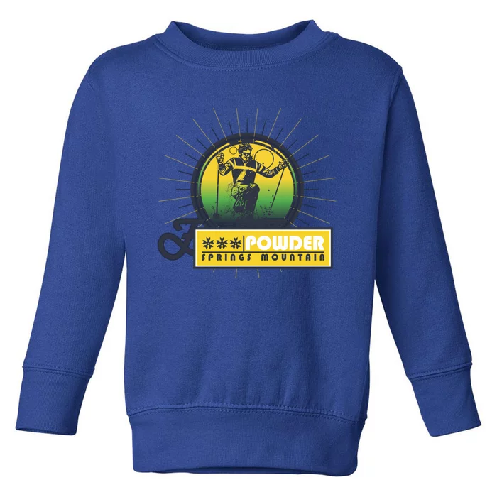 Powder Spring Mountain Skiing Ski Gift Cute Gift Toddler Sweatshirt