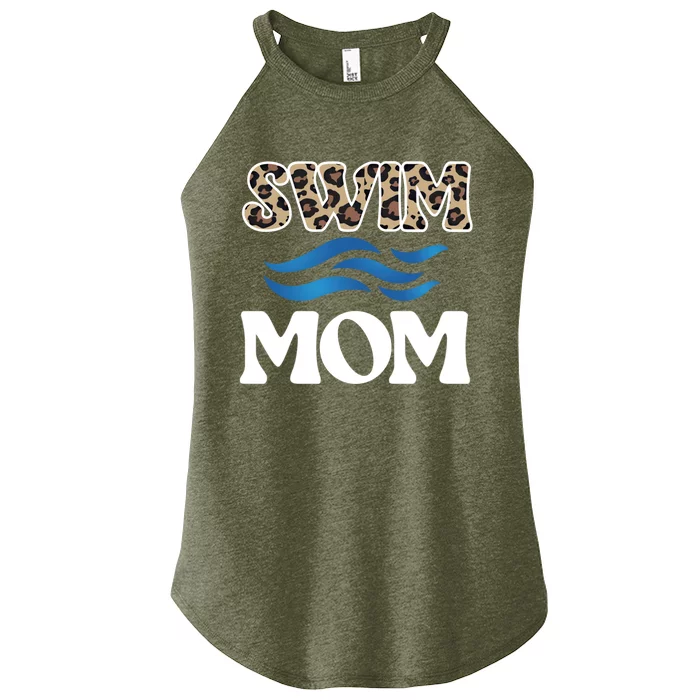 Proud Swim Mom Of A Swimmer Mother Swimming Mom Gift Women’s Perfect Tri Rocker Tank