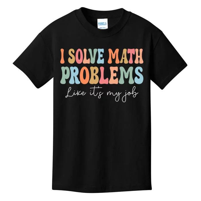 Problem Solver Math Mathematics Back To School Math Teacher Kids T-Shirt