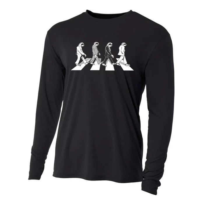 Parody Sloths Music Cooling Performance Long Sleeve Crew