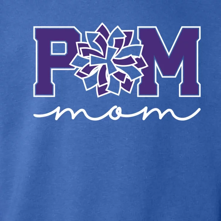 Pom Squad Mom For Dance Cheer Spirit Squad Purple Gift Toddler Hoodie