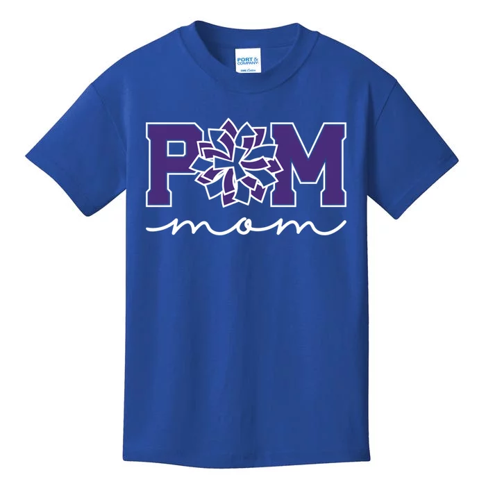 Pom Squad Mom For Dance Cheer Spirit Squad Purple Gift Kids T-Shirt