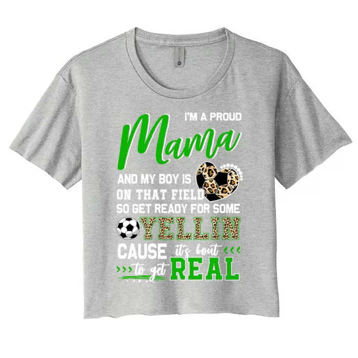 Proud Soccer Mama Soccer Family Matching Great Gift Women's Crop Top Tee