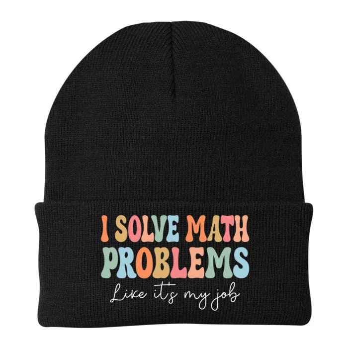 Problem Solver Math Mathematics Back To School Math Teacher Knit Cap Winter Beanie