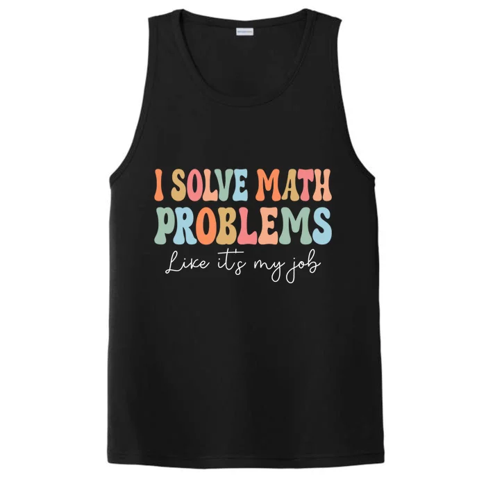 Problem Solver Math Mathematics Back To School Math Teacher Performance Tank